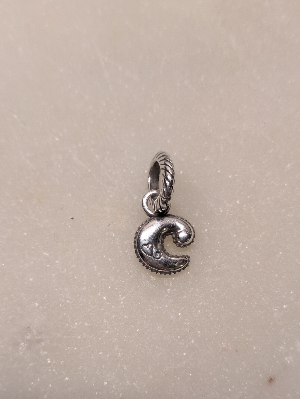 Brighton Initial 'C' Charm Silver Finish